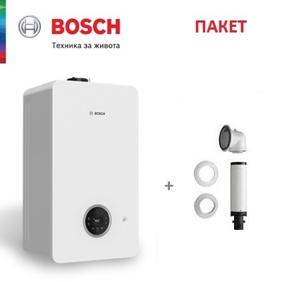 Пакет с двуконтурен газов кондензен котел Bosch Condens 2300i W - 24KW