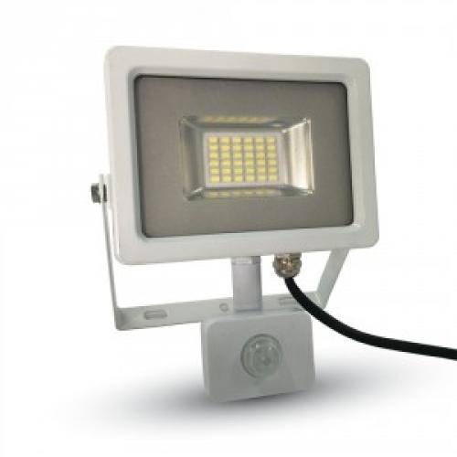 20W LED Прожектор Сензор SMD Бяло Тяло Бяла Светлина